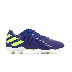 adidas Nemeziz Messi 19.3 FG - Botas de fútbol adidas FG - moradas (incluyen caja metálica de regalo) - pie derecho