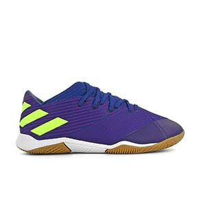 adidas Nemeziz Messi 19.3 IN - Zapatillas fútbol sala adidas IN - moradas (incluyen caja metálica de regalo) - pie derecho