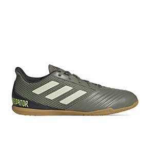 adidas Predator 19.4 IN Sala - Zapatillas de fútbol sala adidas suela lisa IN - verde oscuro - pie derecho