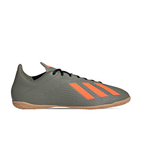 adidas X 19.4 IN - Zapatillas de fútbol sala adidas suela lisa IN - verde oscuro - pie derecho