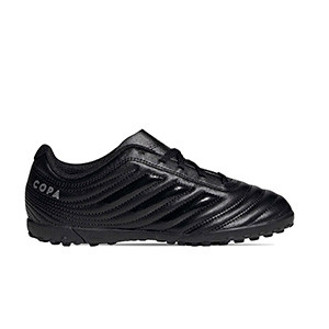 adidas Copa 19.4 TF Junior - Zapatillas multitaco para niño adidas TF suela turf - negras - pie derecho