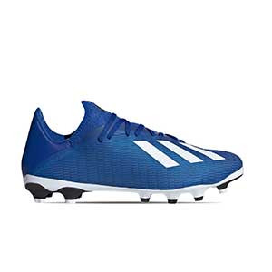 adidas X 19.3 MG - Botas de fútbol adidas MG para césped natural o artificial - azules - pie derecho