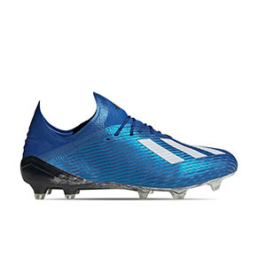 adidas X 19.1 FG - Botas de fútbol adidas FG para césped natural o artificial de última generación - azul - pie derecho