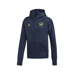 Chaqueta adidas Arsenal himno ZNE Hoddie 3.0 19 20 - Chaqueta himno adidas Arsenal 2019 2020 - azul marino - frontal