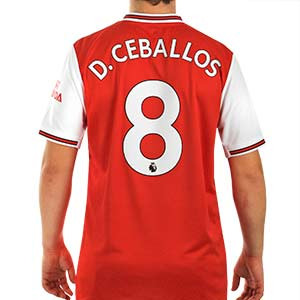 Camiseta adidas Arsenal 2019 2020 Ceballos - Camiseta adidas primera equipación Arsenal Dani Ceballos 2019 2020 - roja y blanca - trasera