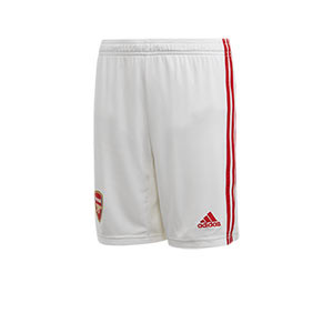 Short adidas Arsenal niño 2019 2020 - Pantalón corto infantil adidas primera equipación Arsenal 2019 2020 - blanco - frontal