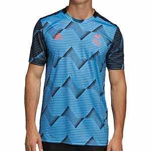 Camiseta adidas pre-match Real Madrid 2019 2020 - Camiseta pre partido adidas Real Madrid 2019 2020 - azul y negra - frontal