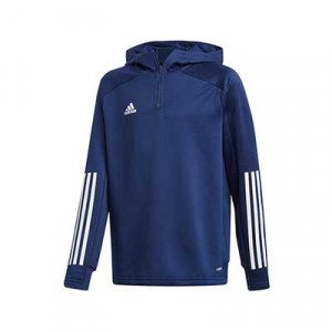 Sudadera con capucha adidas Condivo 20 - Sudadera con capucha de entrenamiento de fútbol infantil adidas - azul marino - frontal