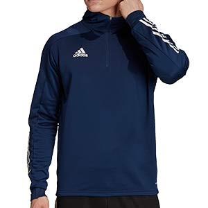 Sudadera con capucha adidas Condivo 20 - Sudadera con capucha de entrenamiento de fútbol adidas - azul marino - frontal