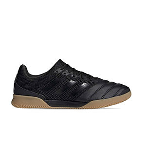 adidas Copa 19.3 IN Sala - Zapatillas de fútbol sala de piel adidas suela lisa IN - negras - pie derecho