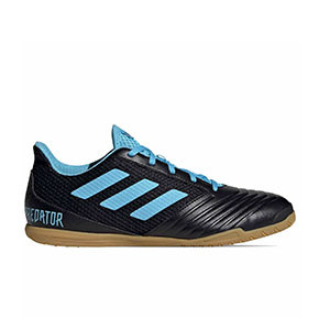 adidas Predator 19.4 IN Sala - Zapatillas de fútbol sala adidas suela lisa IN - azul celeste y negras - pie derecho