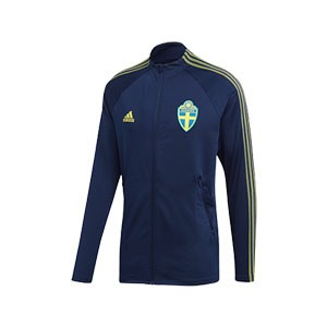 Chaqueta adidas Suecia himno 2019 2020 - Chaqueta himno selección sueca 2019 2020 - azul marino - frontal