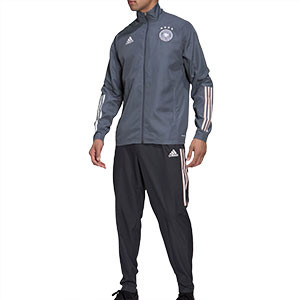 Chándal adidas Alemania 19 20 Presentación - Conjunto de chándal adidas de la selección alemana 2019 2020 - gris - frontal