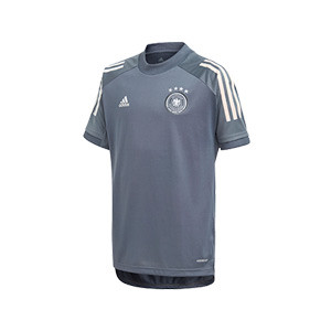 Camiseta adidas Alemania niño entreno 19 2020 - Camiseta infantil de manga corta de entrenamiento selección alemana 2019 2020 - gris - frontal