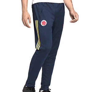 Pantalón adidas Colombia entreno 2019 2020 - Pantalón largo de entrenamiento de Colombia 2019 2020 - azul marino - frontal