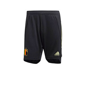 Short adidas Bélgica entreno 2019 2020 - Pantalón corto de entrenamiento selección belga 2019 2020 - negro - frontal