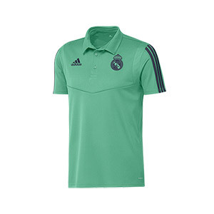 Polo adidas R Madrid Champions - Polo Champions Real Madrid 2019 2020 - verde turquesa - frontal