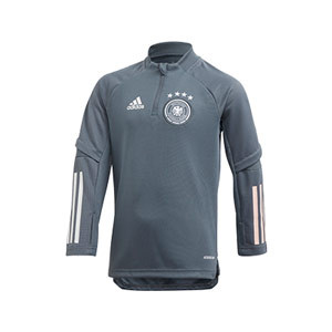 Sudadera adidas entreno niño Alemania 2019 2020 - Sudadera de entrenamiento selección alemana 2019 2020 - gris - frontal