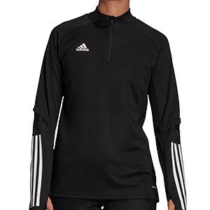 Sudadera adidas Condivo 20 mujer - Sudadera de mujer de entrenamiento de fútbol adidas - negra - frontal