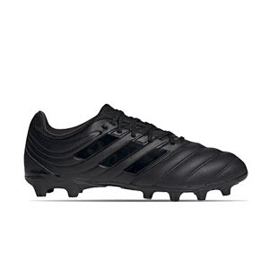 adidas Copa 20.3 MG - Botas de fútbol de piel adidas MG para césped natural o artificial - negras - derecho