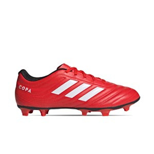 adidas Copa 20.4 FG - Botas de fútbol adidas FG para césped natural o artificial de última generación - rojas y negras - derecho