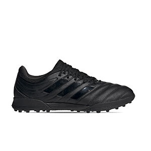 adidas Copa 20.3 TF - Zapatillas de fútbol multitaco de piel adidas suela turf - negras - derecho