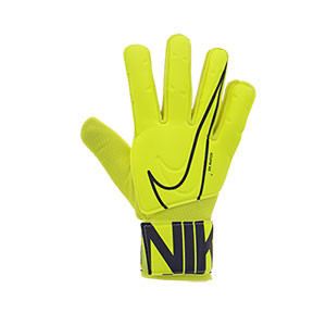 Nike Match - Guantes de portero Nike corte flat - amarillo flúor - frontal derecho