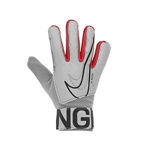 Nike GK Match Jr - Guantes de portero infantiles Nike corte flat - grises - derecho