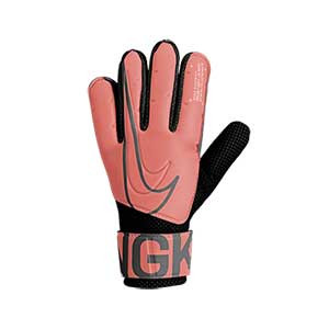 Nike GK Match Jr - Guantes de portero infantiles Nike corte flat - naranjas - frontal