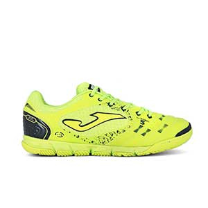 Joma Liga 5 811 IN - Zapatillas de fútbol sala Joma suela lisa - amarillas fluor - pie derecho