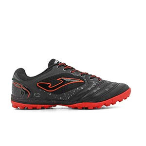 Joma Liga 5 901 TF - Zapatillas de fútbol multitaco Joma suela turf- negras - pie derecho