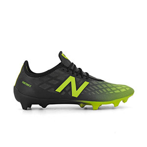 New Balance Furon 4.5 Limited Edition - Botas de fútbol New Balance FG para césped natural o artificial de última generación - negras y amarillas - pie derecho