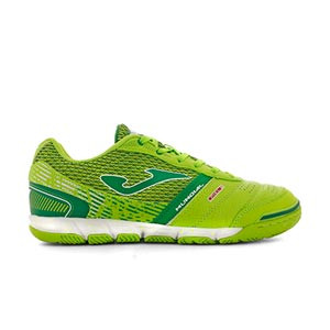 Joma Mundial 915 IN - Zapatillas de fútbol sala de piel Joma suela lisa IN - verdes - pie derecho