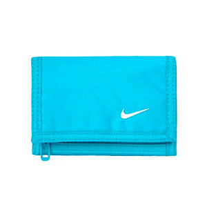 Monedero Nike Basic Wallet - Billetero de poliéster Nike 9 cm x 13 cm - azul turquesa - frontal