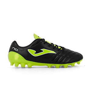 Joma Numero 10 Pro 811 AG - Botas de fútbol Joma AG para césped artificial - negras y amarillas - pie derecho