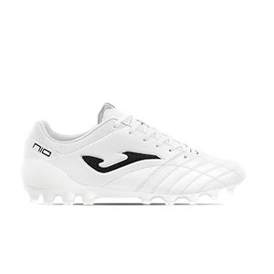 Joma N-10 Pro 902 AG - Botas de fútbol de piel Joma AG para césped artificial - blancas - pie derecho