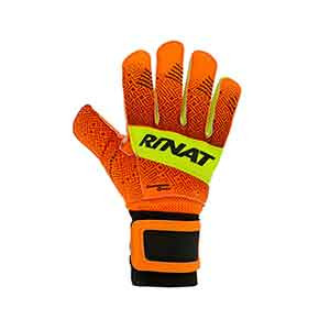 Rinat Kancerbero Quantum Turf - Guantes de portero para césped artificial Rinat corte Flat - naranjas - frontal derecho