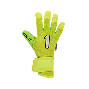 Rinat The Boss Pro - Guantes de portero Rinat corte negativo - amarillos y verdes - frontal derecho