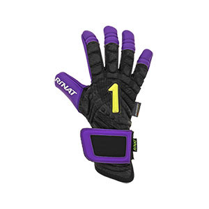 Rinat The Boss Pro - Guantes de portero Rinat corte negativo - lilas y negros - frontal derecho