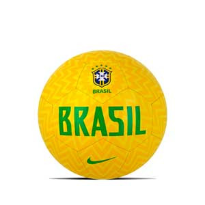 Balón Nike Prestige Brasil talla 5 - Balón de la selección brasileña 2018 talla 5 - amarillo - frontal