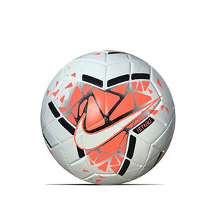 Balón Nike Strike talla 5 - Balón de fútbol Nike Strike talla 5 - blanco y naranja - frontal