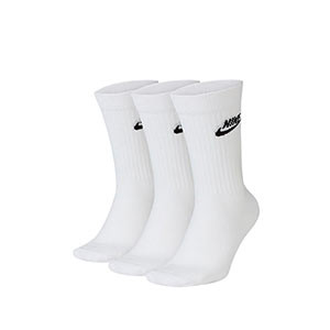 Calcetines media caña Nike Everyday Essential pack 3 - Pack de 3 calcetines Nike de media caña - blancos - frontal