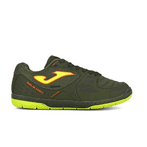 Joma Sala Max 823 - Zapatillas de fútbol sala Joma suela lisa IN - verde oscuro - pie derecho