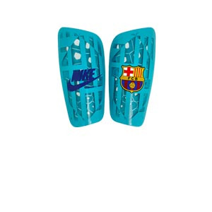 Nike Barcelona Mercurial Lite - Espinilleras Nike FC Barcelona con mallas de sujeción - verdes turquesa - frontal