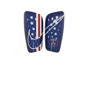 Nike PSG Mercurial Lite - Espinilleras Nike Paris Saint-Germain con mallas de sujeción - azules - frontal