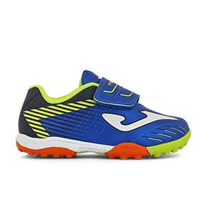 Joma Tactil Jr 904 TF - Zapatillas multitaco con velcro para niño Joma - azul - pie derecho