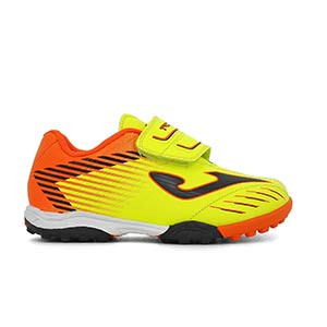 Joma Tactil Jr 911 TF - Zapatillas multitaco con velcro para niño Joma - amarillas flúor - pie derecho