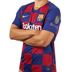 Camiseta Nike Barcelona Champions Stadium 19 20 - Camiseta Nike primera equipación Champions FC Barcelona 2019 2020 - azulgrana - frontal