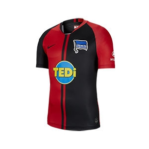 Camiseta Nike 2a Hertha Berlín 2019 2020 Stadium - Camiseta Nike segunda equipación Herta Berlín 2019 2020 - roja y negra - frontal