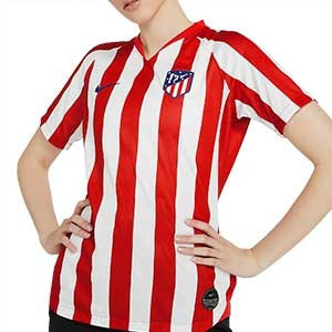 Camiseta Nike Atlético 1a mujer Stadium 2019 2020 - Camiseta mujer Nike primera equipación Atlético de Madrid 2019 2020 - roja y blanca - frontal